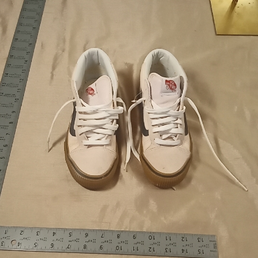 White and Light Link Vans Sneakers Gumshoe Soles